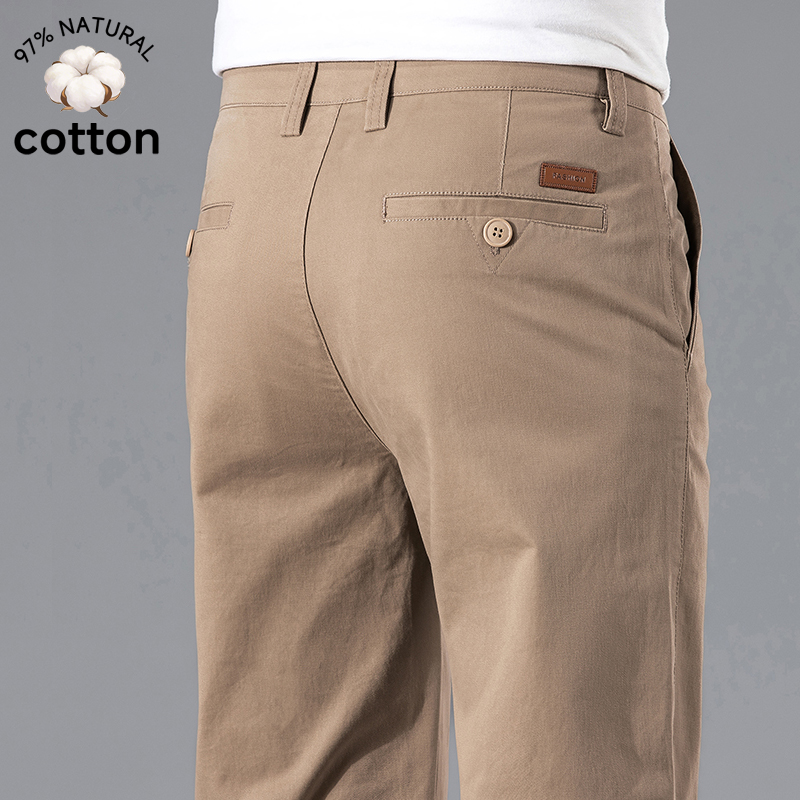 Chino Pants Men - ملابس ماركة للرجال، بنطلون كاجوال مستقيم