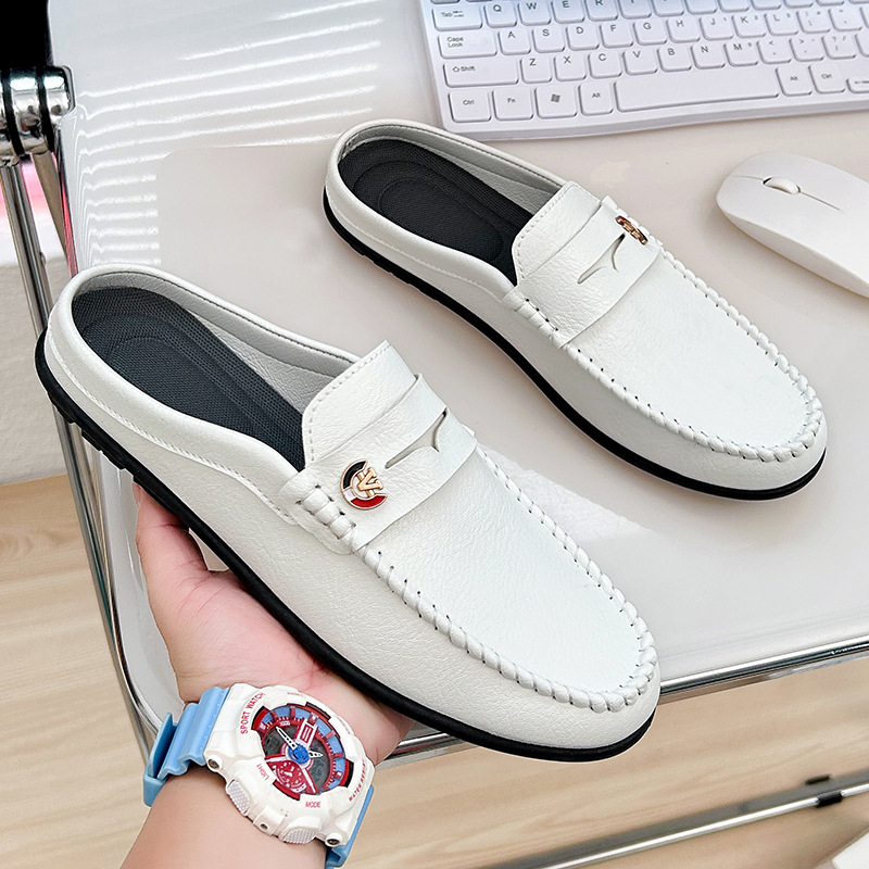 Men'S Fashion Loafers Shoes - أحذية بدون كعب جلدية مانعة للانزلاق