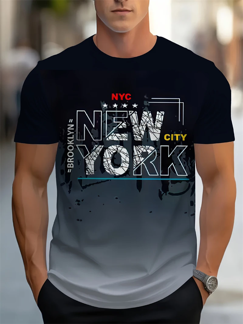 Men'S Fashion Nyc - تي شيرت رجالي عصري مطبوع عليه