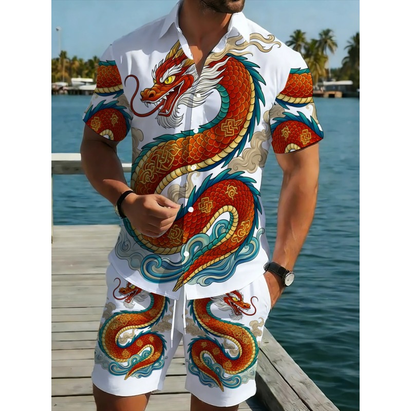 طقم صيفي للرجال مكون من قطعتين - مراجعة Mens Fashion Wear وسعره