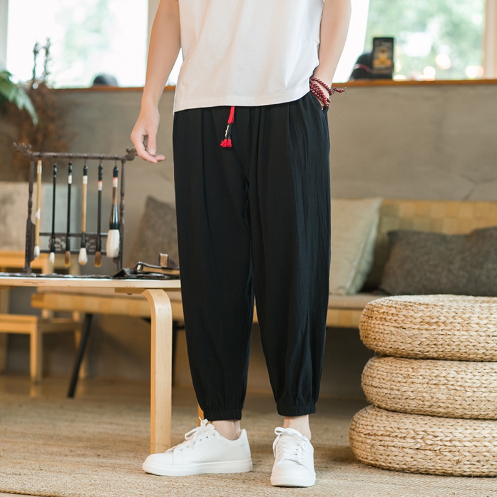 الرجال القطن والكتان سراويلي ح - مراجعة Chino Pants Men وسعره