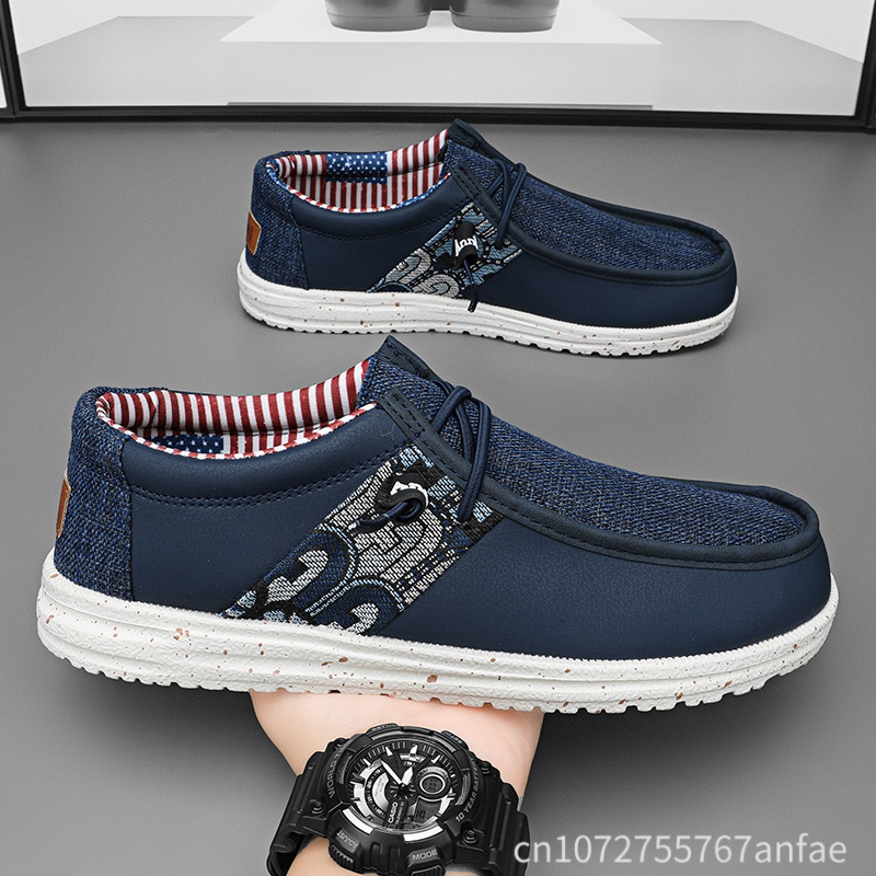 أحذية رجالية زرقاء/سوداء رائجة - مراجعة Men'S Fashion Loafers Shoes وسعره