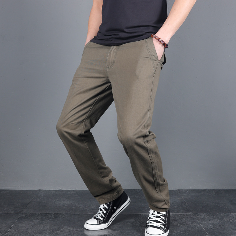 جديد الرجال ربيع الخريف الصلبة - مراجعة Chino Pants Men وسعره