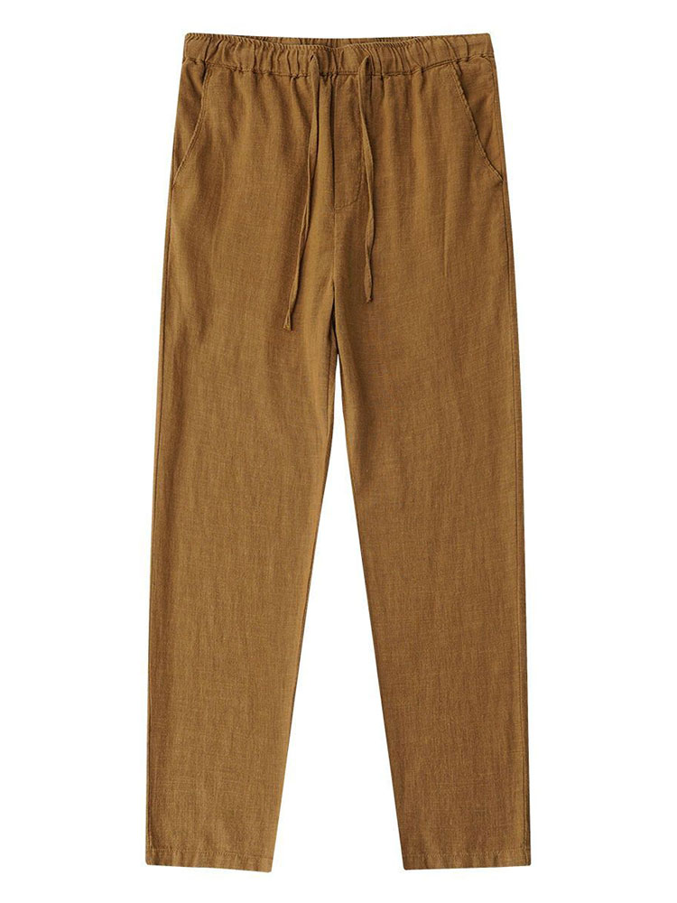 عارضة القطن الكتان تشينو السرا - مراجعة Chino Pants Men وسعره